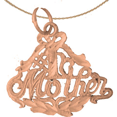 14K or 18K Gold #1 Mother Pendant