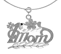 14K or 18K Gold #1 Mom Pendant