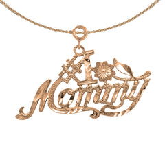 14K or 18K Gold #1 Mommy Pendant