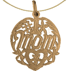 14K or 18K Gold #1 Mom Pendant