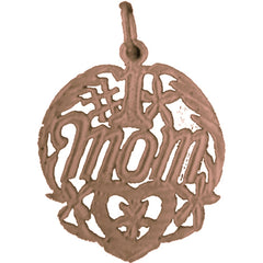 14K or 18K Gold #1 Mom Pendant