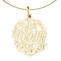 14K or 18K Gold #1 Mom Pendant