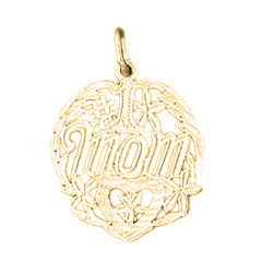 14K or 18K Gold #1 Mom Pendant