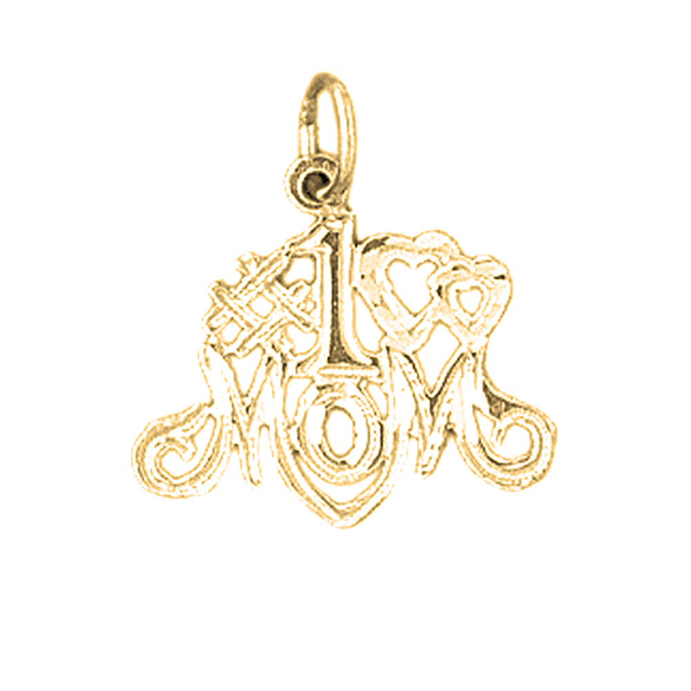 14K or 18K Gold #1 Mother Pendant