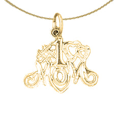 14K or 18K Gold #1 Mother Pendant