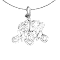 14K or 18K Gold #1 Mother Pendant