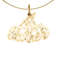 14K or 18K Gold #1 Mother Pendant