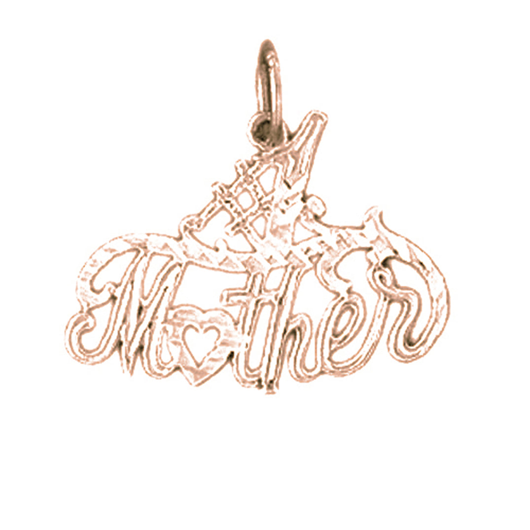 14K or 18K Gold #1 Mother Pendant