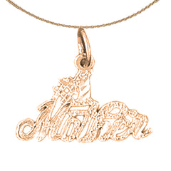 14K or 18K Gold #1 Mom Pendant