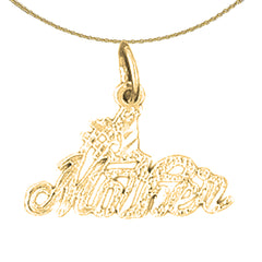 14K or 18K Gold #1 Mom Pendant