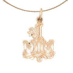 14K or 18K Gold #1 Mom Pendant