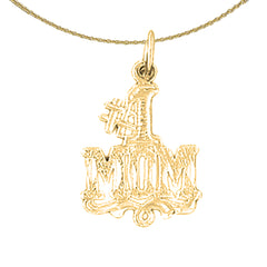 14K or 18K Gold #1 Mom Pendant