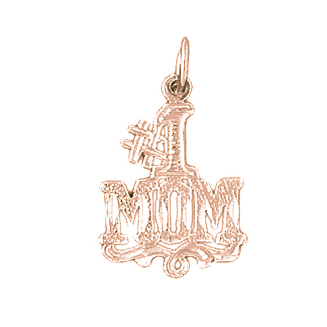 14K or 18K Gold #1 Mom Pendant