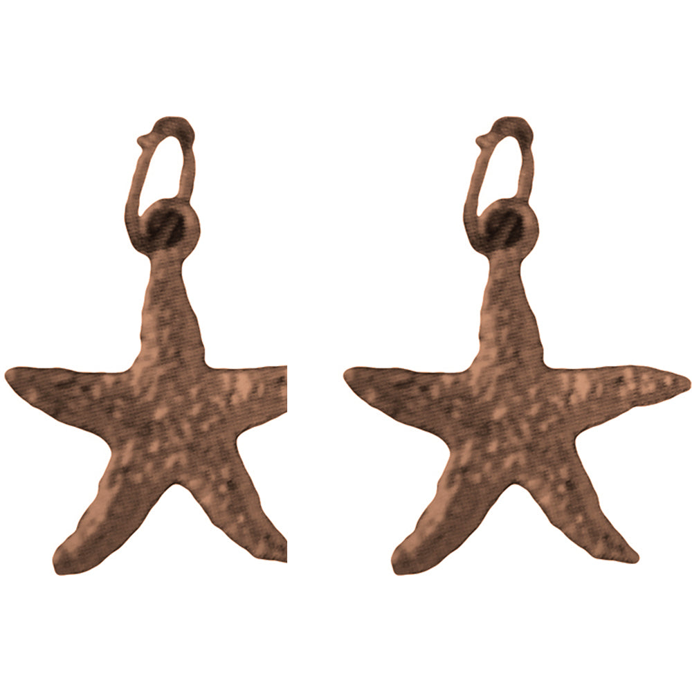 14K or 18K Gold 19mm Starfish Earrings