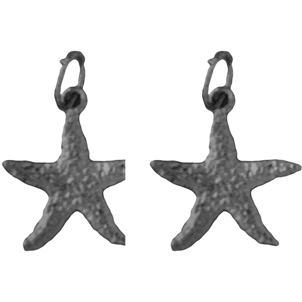 Sterling Silver 19mm Starfish Earrings