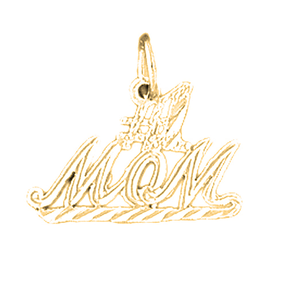 14K or 18K Gold #1 Mom Pendant