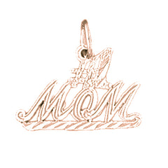 14K or 18K Gold #1 Mom Pendant