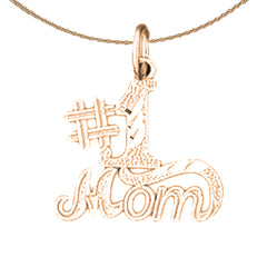 14K or 18K Gold #1 Mom Pendant