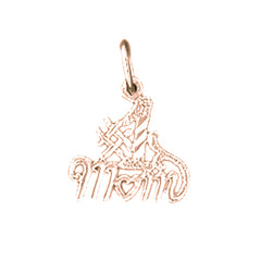 14K or 18K Gold #1 Mom Pendant