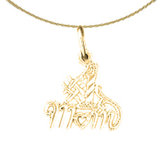 14K or 18K Gold #1 Mom Pendant