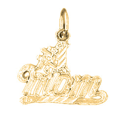 14K or 18K Gold #1 Mom Pendant