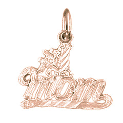 14K or 18K Gold #1 Mom Pendant