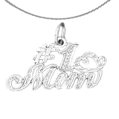 14K or 18K Gold #1 Mom Pendant