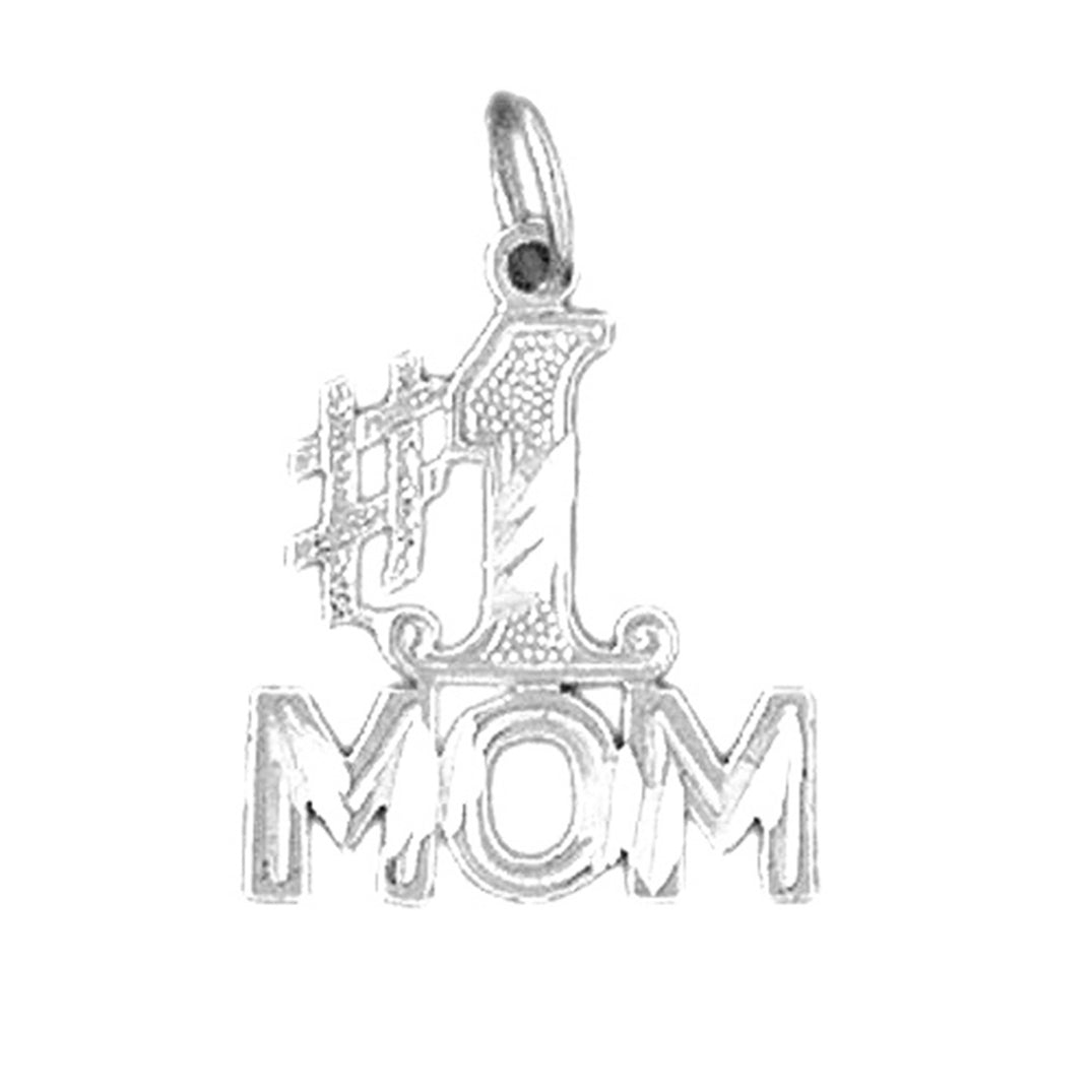 14K or 18K Gold #1 Mom Pendant