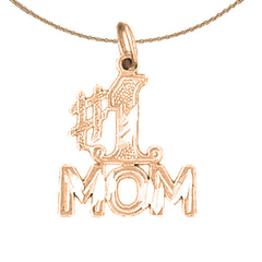 14K or 18K Gold #1 Mom Pendant