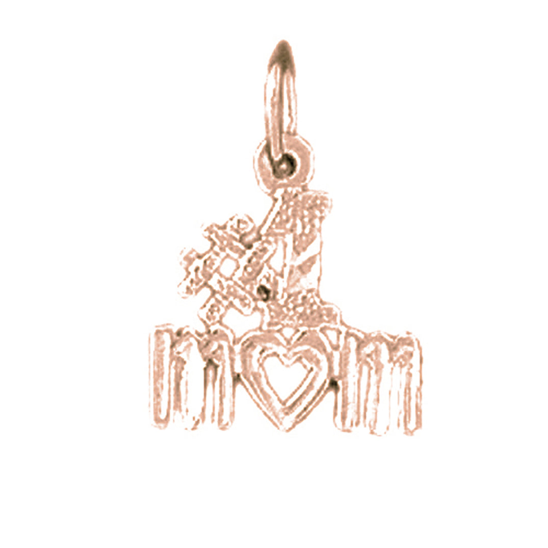 14K or 18K Gold #1 Mom Pendant