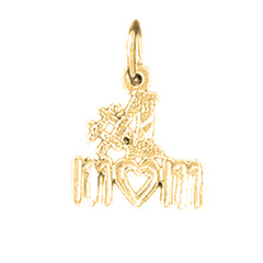 14K or 18K Gold #1 Mom Pendant