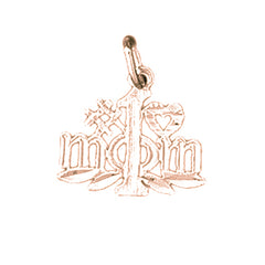 14K or 18K Gold #1 Mom Pendant