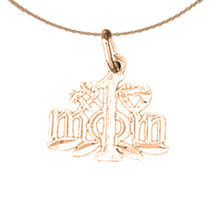 14K or 18K Gold #1 Mom Pendant