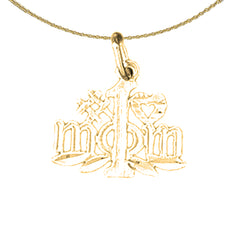 14K or 18K Gold #1 Mom Pendant