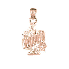 14K or 18K Gold #1 Mom Pendant