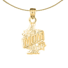 14K or 18K Gold #1 Mom Pendant