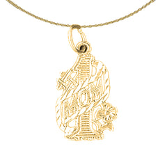 14K or 18K Gold #1 Mom Pendant