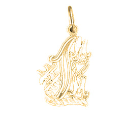 14K or 18K Gold #1 Mom Pendant