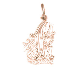 14K or 18K Gold #1 Mom Pendant