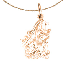 14K or 18K Gold #1 Mom Pendant