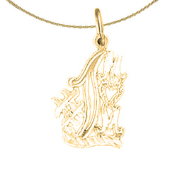 14K or 18K Gold #1 Mom Pendant