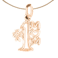 14K or 18K Gold #1 Mom Pendant