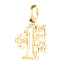 14K or 18K Gold #1 Mom Pendant