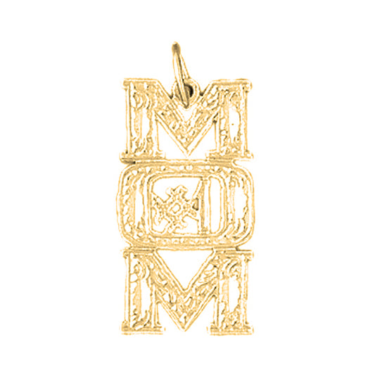 14K or 18K Gold #1 Mom Pendant