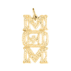 14K or 18K Gold #1 Mom Pendant