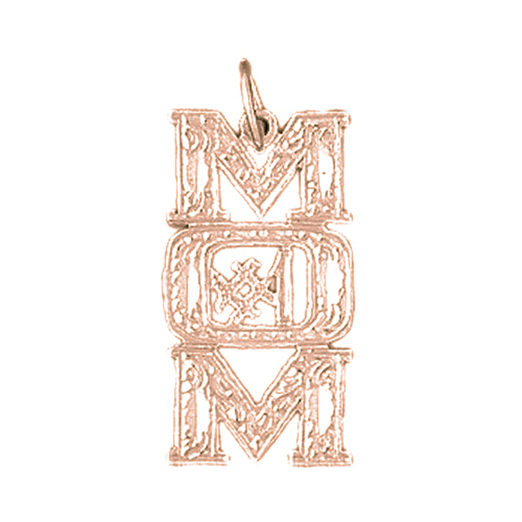 14K or 18K Gold #1 Mom Pendant