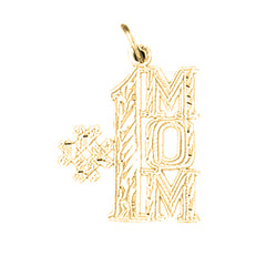 14K or 18K Gold #1 Mom Pendant