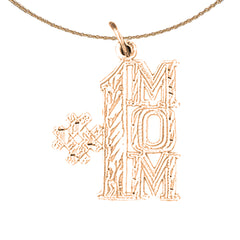 14K or 18K Gold #1 Mom Pendant