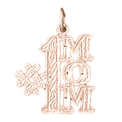 14K or 18K Gold #1 Mom Pendant