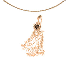 14K or 18K Gold #1 Mom Pendant